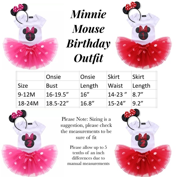 1st Birthday Outfit Matching Onesie Red Tulle Skirt and Headband - Picture 16 of 16